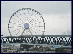 The new ferris wheel at the harbour.